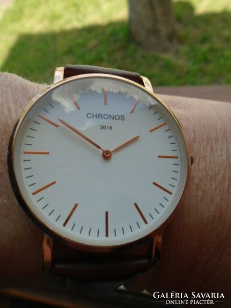 Chronos 2023 women's wristwatch in mint condition, with factory leather strap! Original ffi suit watch 39mm kn