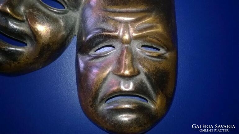 Red copper mask, mask - wall decoration