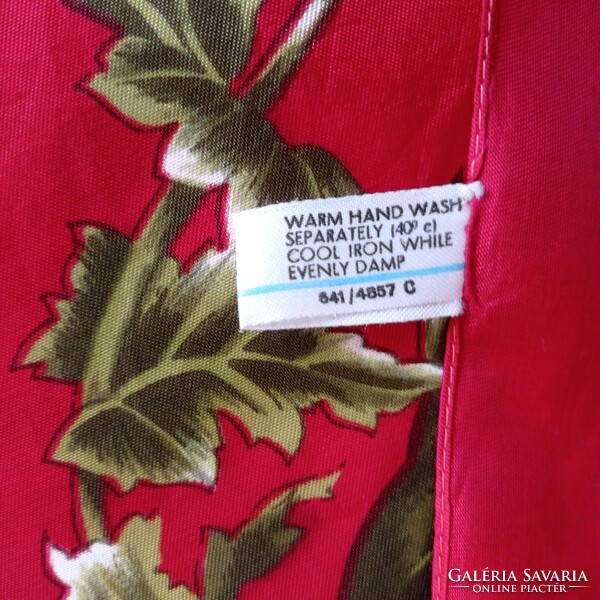 Bright colored Italian silk scarf, 70 x 68 cm