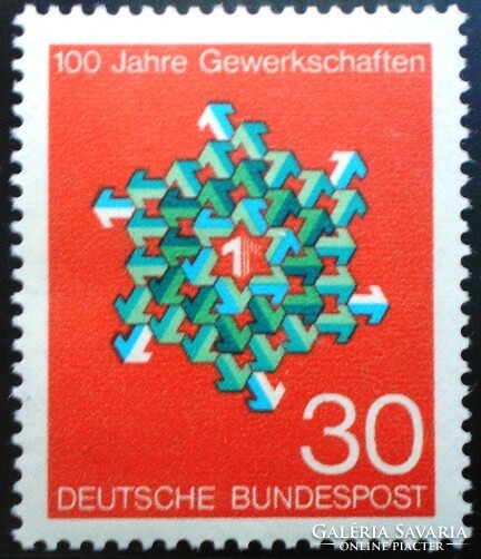 N570 / Germany 1968 trade unions stamp postal clerk