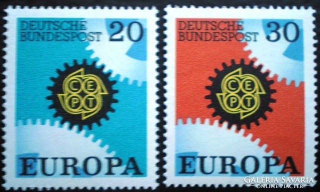 N533-4 / Germany 1967 europa cept set of stamps postal clear