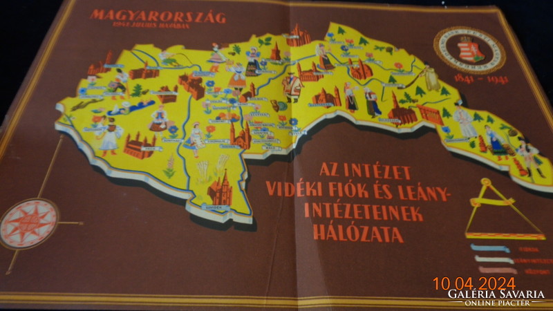 A Pesti Magyar Ker. bank hálózata vidéken ,  1941 jul. havi térkép a vissza csatolt részekkel