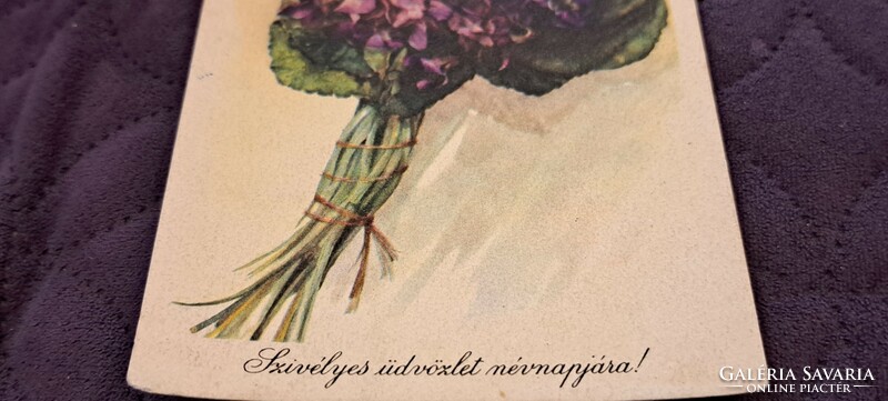 Old floral postcard 5 (m4711)