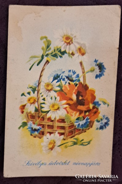 Old floral postcard 6 (m4712)
