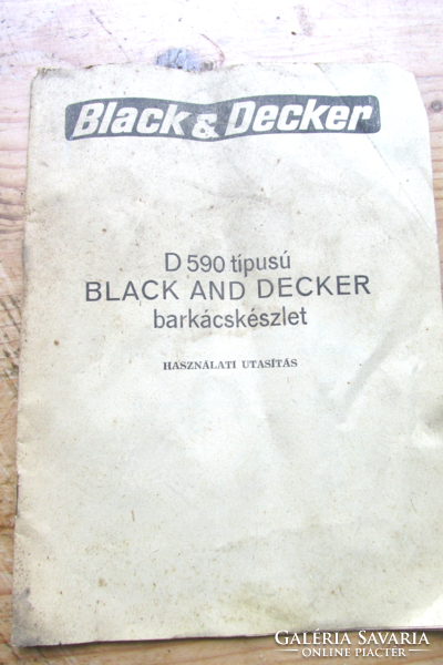 Old, retro black&decker (blue) type d 590 DIY kit instruction manual (Hungarian)