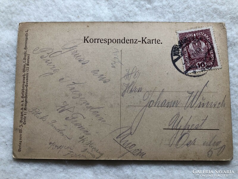 Antik, régi képeslap - Kreuzenstein vára                                       -10.