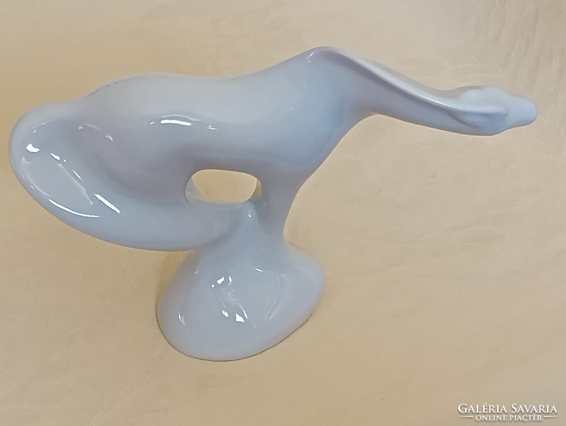 PORCELÁN CSIKÓ 19x6x14,5cm Royal Dux Jaroslav Ježek EXPO 1958 aranyérem