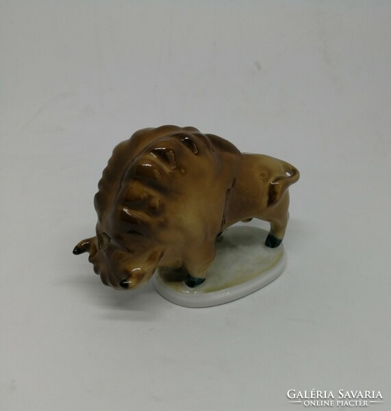 Zsolnay porcelain brown buffalo!