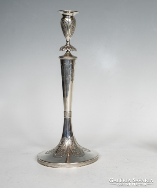 Silver antique Viennese candlestick