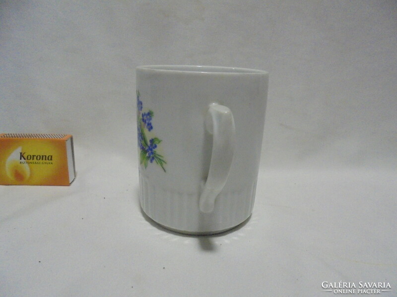 Old Zsolnay tea mug, cup - forget-me-not