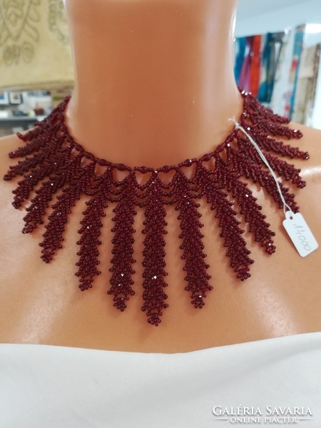 Burgundy neckband or necklace