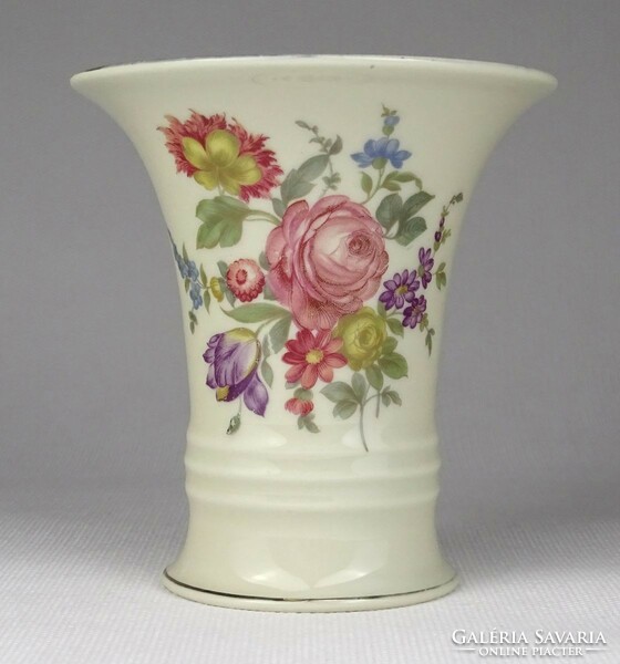 1R885 Régi vajszínű Rosenthal porcelán váza 10 cm