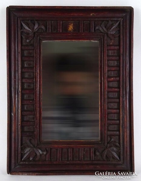 1R284 Antik faragott erdélyi tükör falitükör 40 x 30 cm