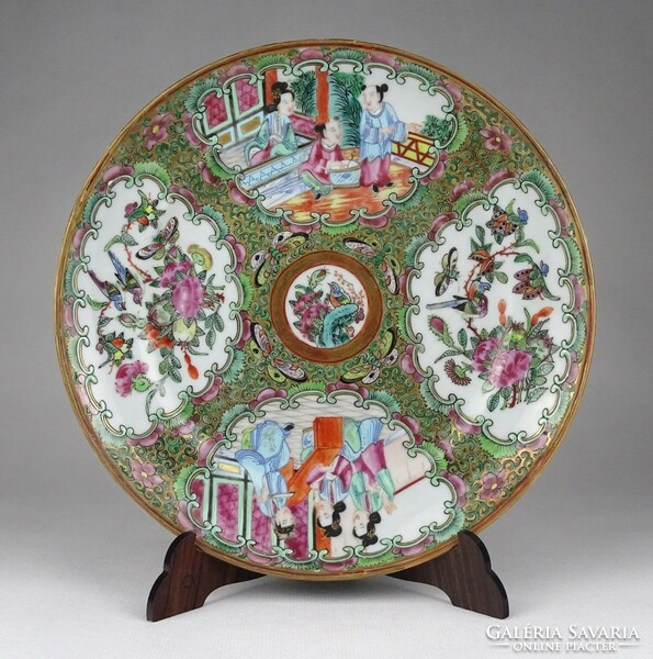 1R687 Gyönyörű kézzel festett japán porcelán tányér dísztányér 20 cm