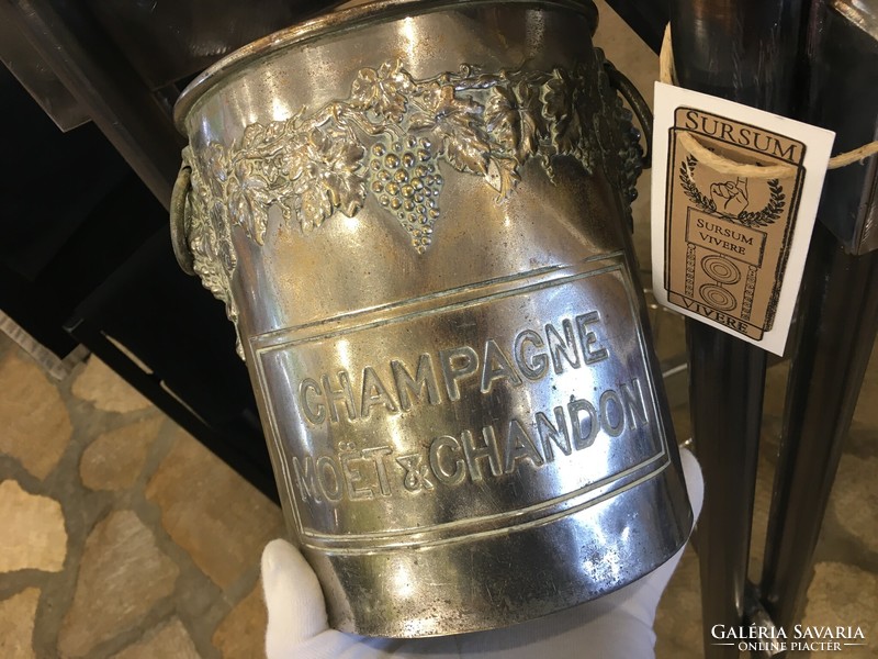 Antik Moët & Chandon pezsgős jégveder az 1920-as évekből - 100 éves MOËT champagne hűtő