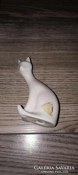Royal dux porcelán cica sérült 8cm
