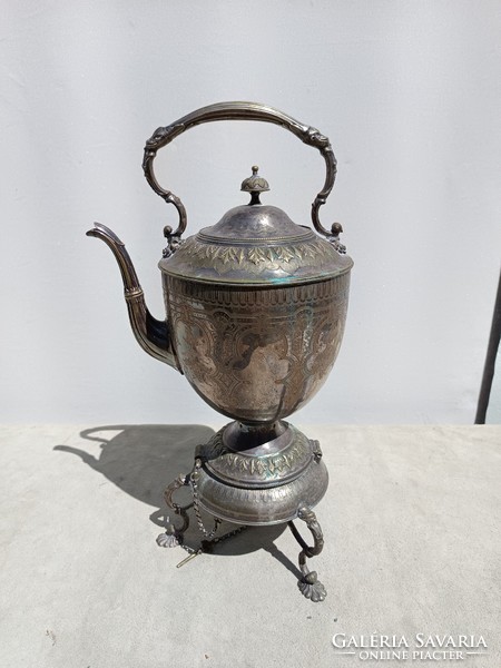 Huge English silver plated tea kettle. 53 Cm. 19 No.