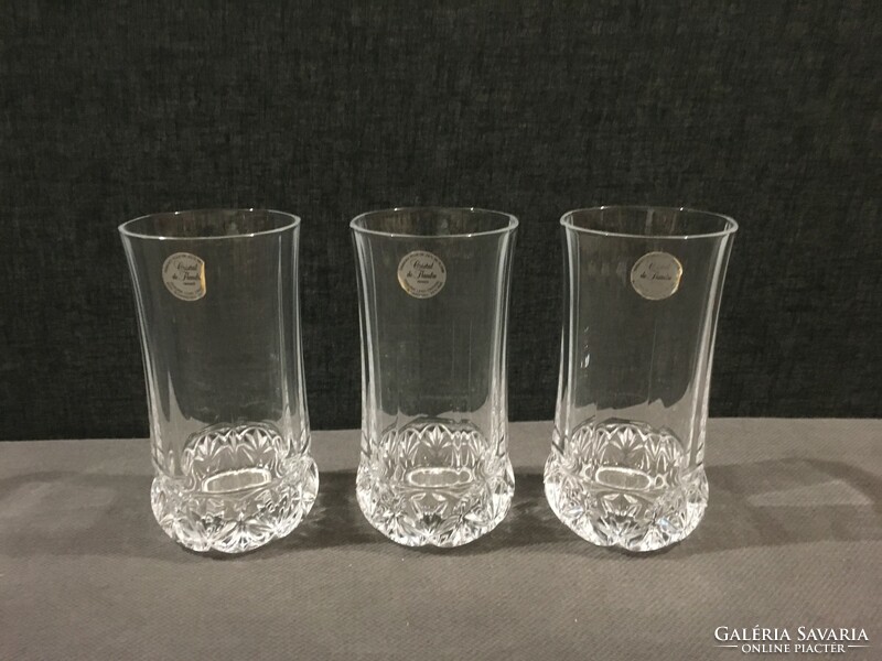 3 labeled French luxury soda glasses!!!! 14.3X7 cm!!!!