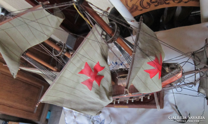 Santa Maria  vitorlás hajó makett modell