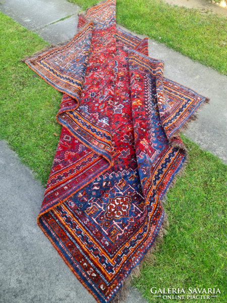 Kifogástalan, régi, álomszép, iráni Shiraz szőnyeg