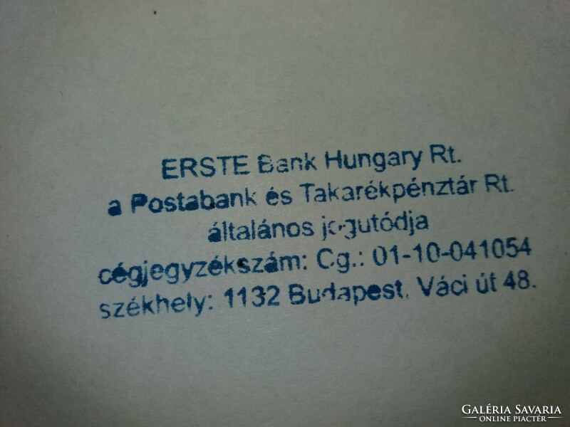 Régi ERSTE - POSTABANK BÉLYEGZŐ pecsét gumis AUTOMATA DORMY INTERPRINT 2 házzal a képek szerint 2.