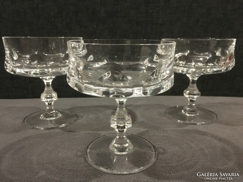 3 French luxury champagne glasses!!!!! 11.5X9.5cm!
