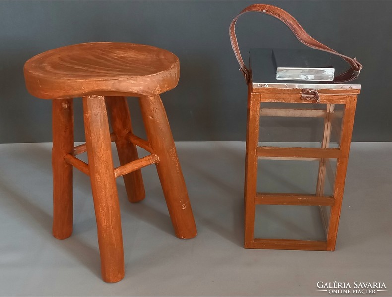 Fa szék + mécsestartó design ALKUDHATÓ