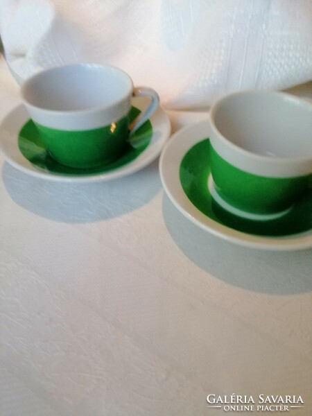 Hóllóháza green and white coffee cup is beautiful