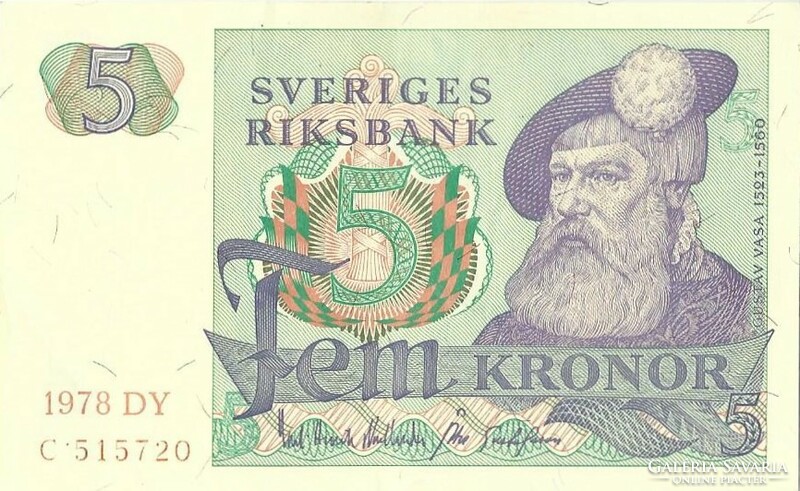 5 korona kronor 1978 Svédország 2.