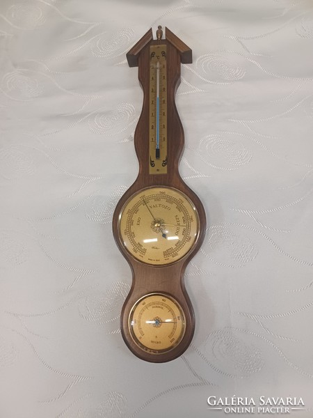 Wooden, wall barometer, in Hungarian