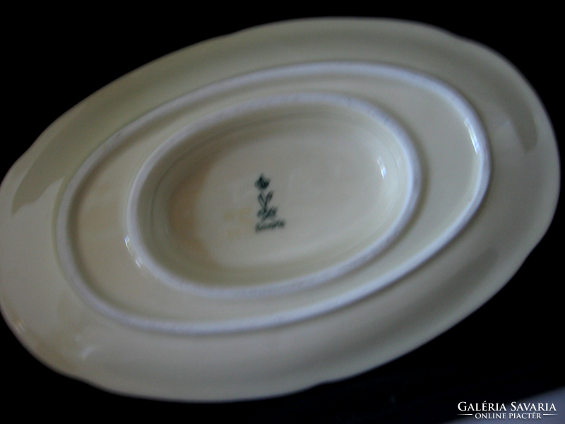 Antik art deco Schaller Bavaria szószos tál, csésze
