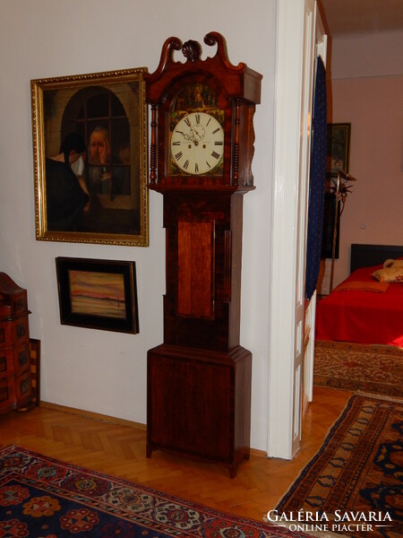 Two-weight Baroque standing watch with second hand from the 1800s in excellent and reliably working condition