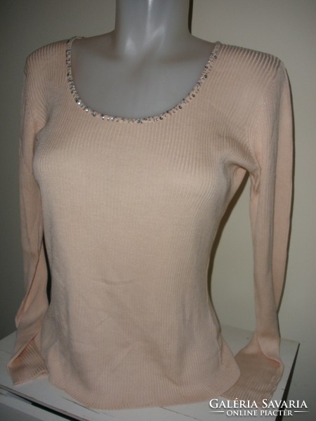Heine, 100% silk sweater, beige-pink