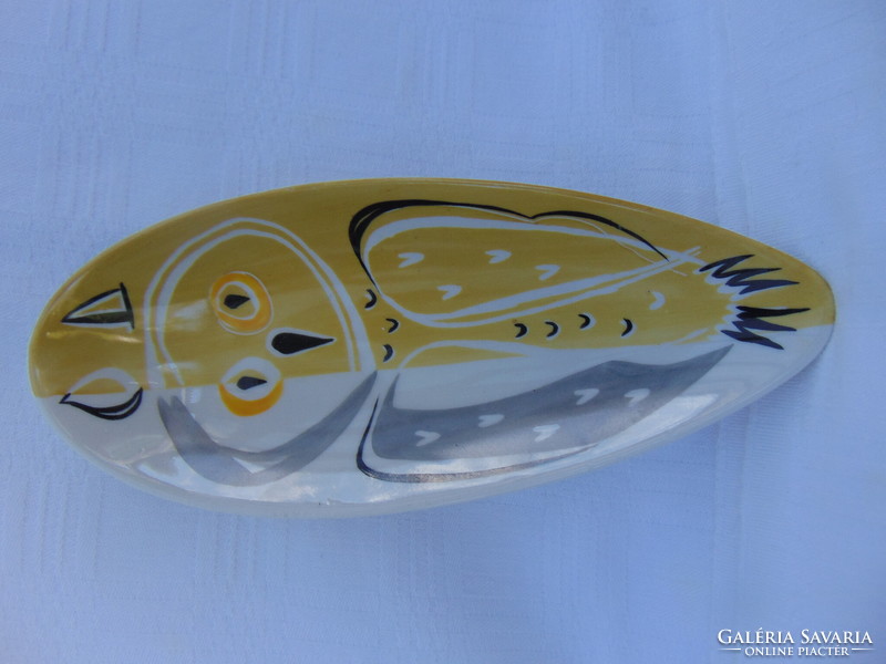 Drasche art deco hand painted porcelain owl bowl 20 cm