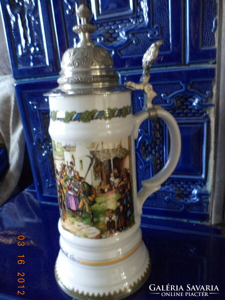 Huge porcelain beer mug, 33 cm! 8.