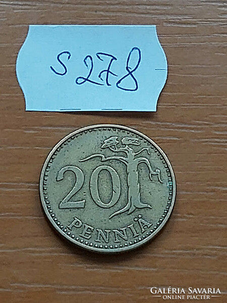 Finland 20 pennies 1963 aluminum bronze s278