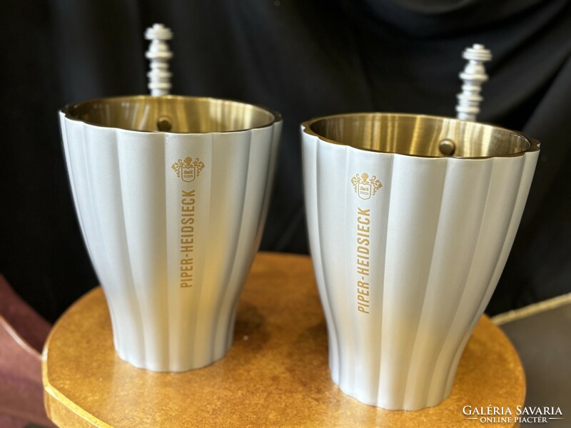 2 Special champagne ice buckets in pairs from piper-heidsieck champagne house - jamie hayon design