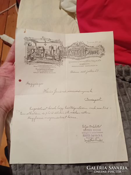 Antique specialist document in Debrecen