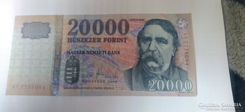 Ritka 20000 forint bankjegy  2009 GD szép Patika állapotban van gyűjtői darabok!