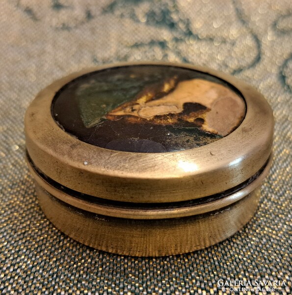 Antique silver-plated box, medicine holder (l4735)