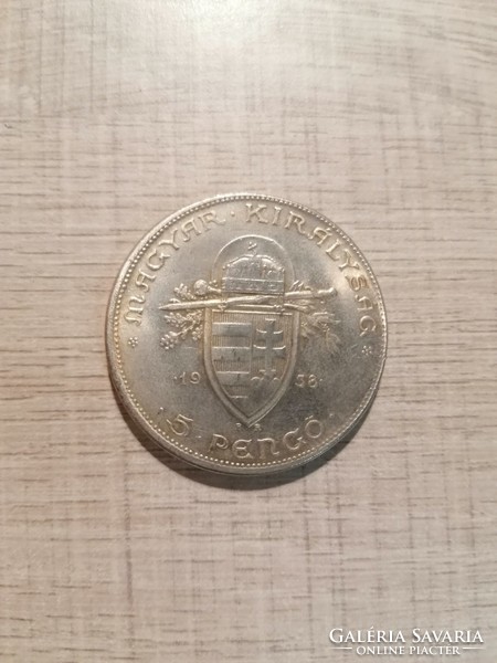 Ezüst 5 pengő Szent István 1938