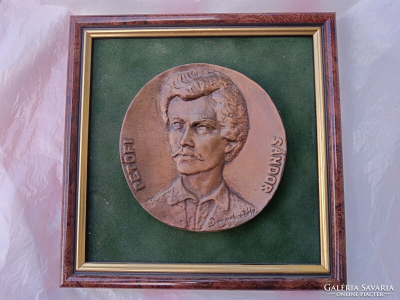 "Petőfi Sándor" bronz-plakett műalkotás áron alul