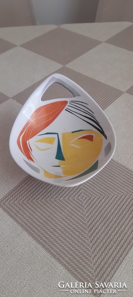 Kőbánya drasche hand-painted porcelain bowl