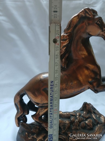 Bronzed horse statue
