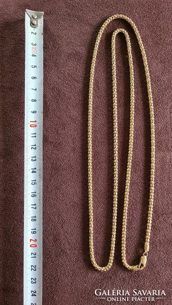 Ezüst nyaklánc/aranyozott 90cm