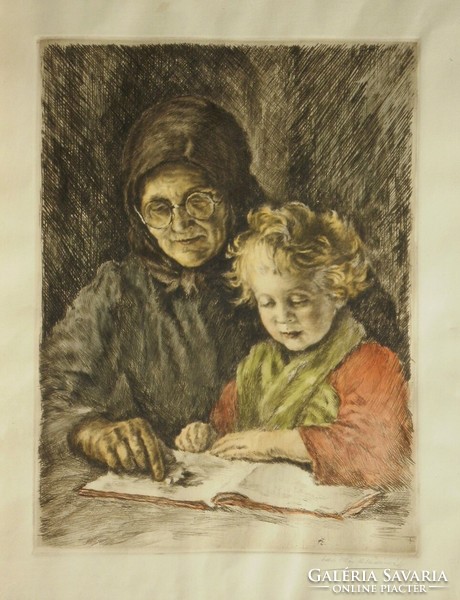 Edvi Illés Aladárné, Karády Etel (1877 – 1963) : Nagyanyóval