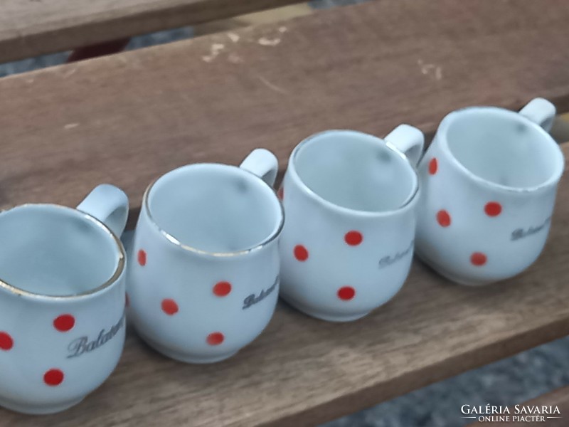 Retro Hollóházi gyerek játék korsó készlet nosztalgia Balatonfüred felirattal