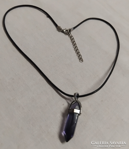 Amethyst occupied pendulum on a black chain