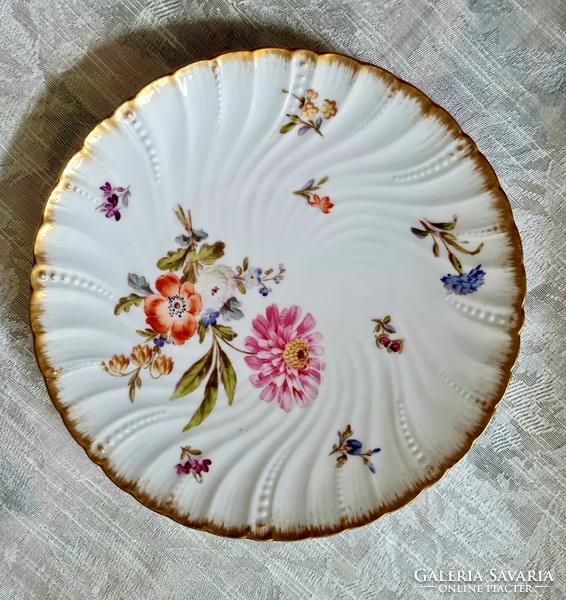 Antique faience sarreguemines cake plate - 2.