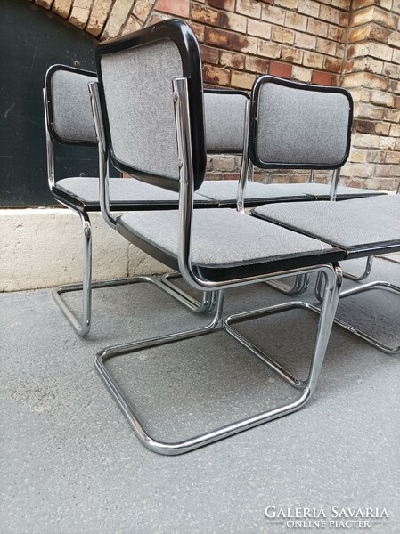 Bauhaus design Cesca szék, Marcel Breuer terv, kiváló állapotban a fém váz:)
